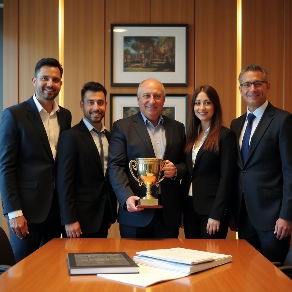 Celebración de un caso ganado con equipo de DereCred